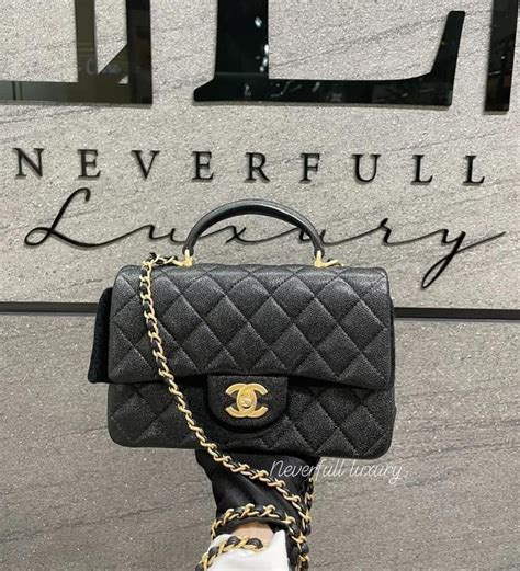 chanel caviar flap bag with top handle|Flap Bag with Top Handle .